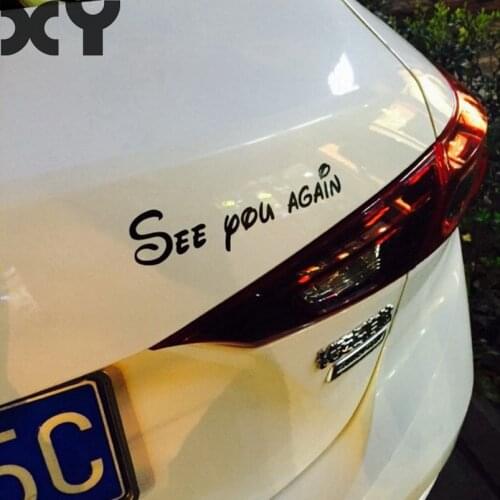 See You Again Waterproof Car Stickers And Vinyl Decals Laptop Sticker Decal Motorcycle Skateboard Funny Vinyl Stickers
