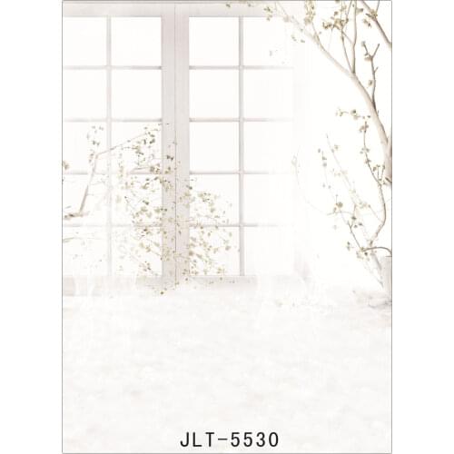 White Window Background for Photos Indoor Room Computer Printed Vinyl Photography Backdrop Photocall for Weddings Children Baby