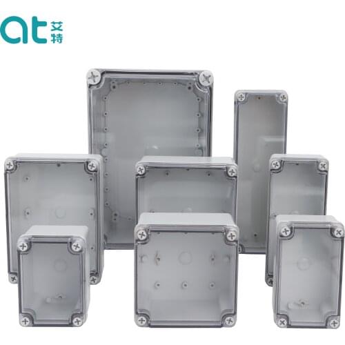 Waterproof junction box IP67 outdoor electrical box transparent cover ABS plastic sealed box waterproof box instrument box