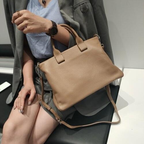 High Quality Genuine Leather Casual Tote Bag Large Capacity Women Shoulder Bag Sac A Main Femme Sac A Main