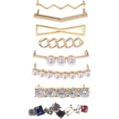 1PC Shoelaces Clips Decorations Charms Faux Pearl Rhinestone Shoes Accessories Gifts