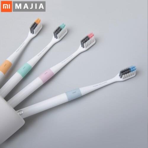 Xiaomi Doctor B Toothbrush With travel box case Bass Method Sandwish-bedded Brush Wire 4 Colors For xiaomi smart home