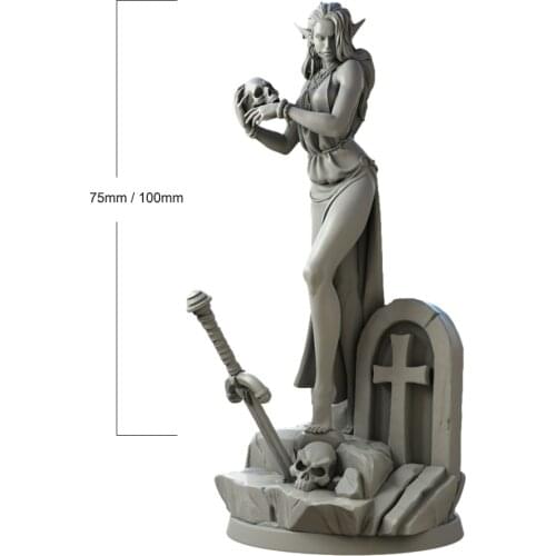 1/24 75mm 1/18 100mm Resin Model Kits Beauty Girl Vampire Unpainted No Color RW-117