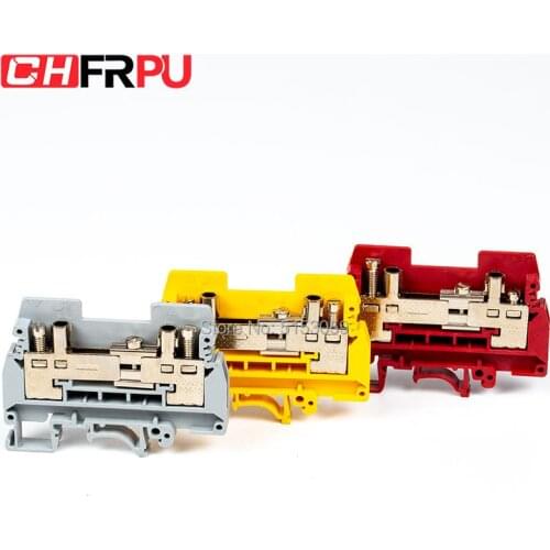 10Pcs URTK/S DIN Rail Terminal Blocks Connector screw connection current test terminal