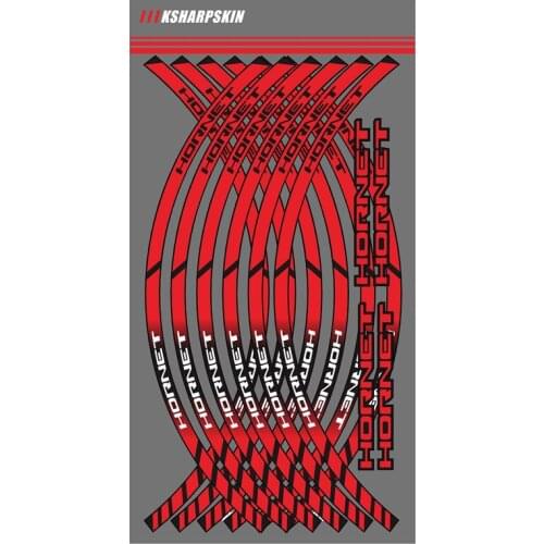 12 X Motorcycle Styling Wheel Hub Tire Reflective Sticker moto Car Decorative Stripe Decal For HONDA HORNET hornet