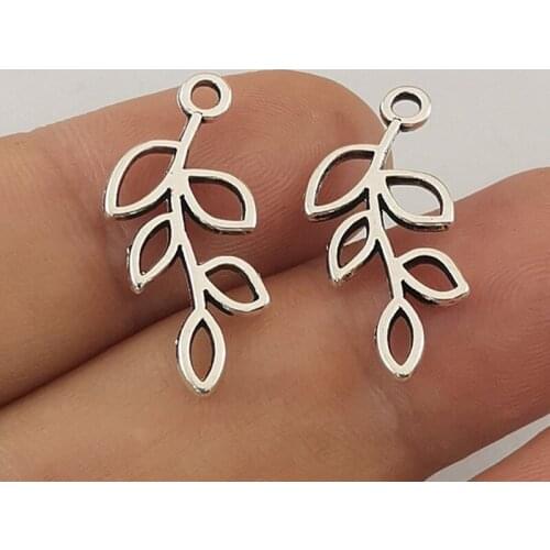 20pcs 25x11mm Antique Silver Color Hollow Branches Charms Pendant For Jewelry Making DIY Jewelry Findings european charms