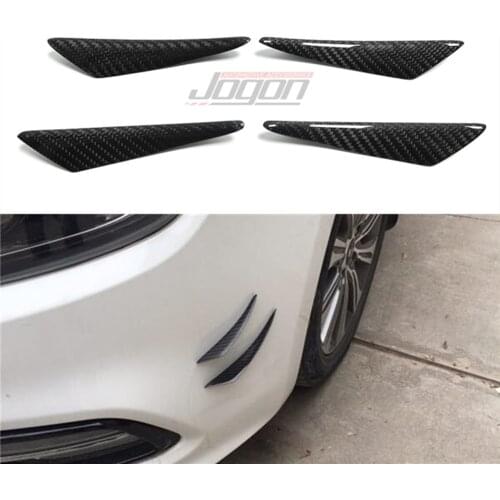 4Pcs Carbon Fiber Front Bumper Lip Splitter Fins Body Spoiler Canards Refit Trim For KIA K5 K3 K2 RIO 2003-2017