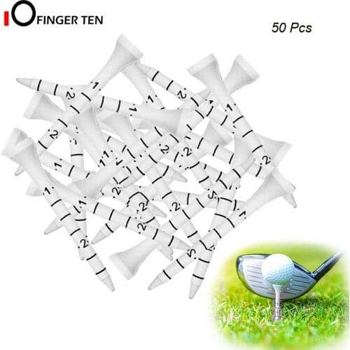 50pcs Professional Hard Wood 70mm 83mm Golf Tees White with Lines Height Indication for Men Women
