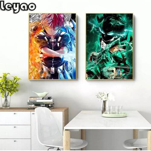 5d Diy Diamond Painting Japanese Anime Poster Picture Comics Wall Art Diamond Embroidery for Bedroom Living Room Home Decoration