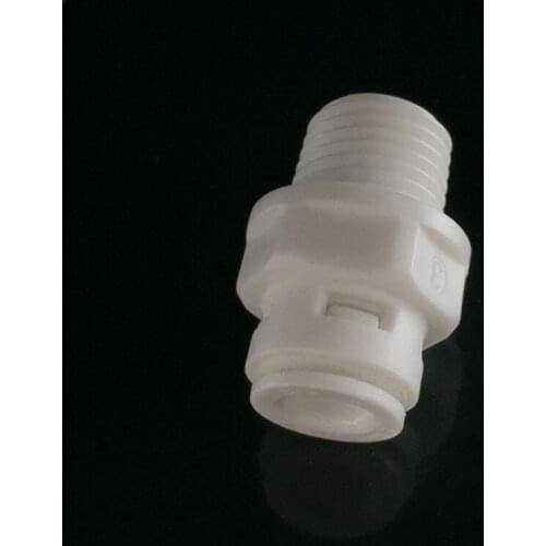 Free shipping 10 Pcs/lot 1/4" external thread to 1/4" quick connect for PE pipe Water purification equipment plastic fittings
