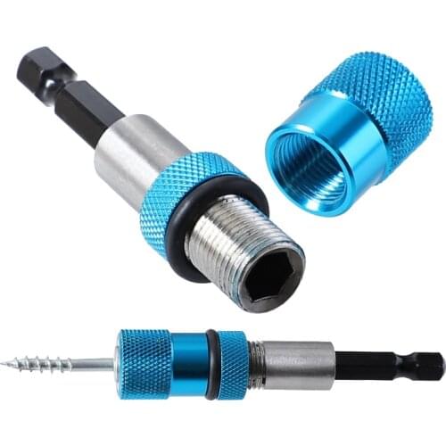 67-307mm Screwdriver Bit Holder Adjustable Magnetic Ring Screw Driver Extension Rod Quick Release for 1/4 Inch Electric Drill
