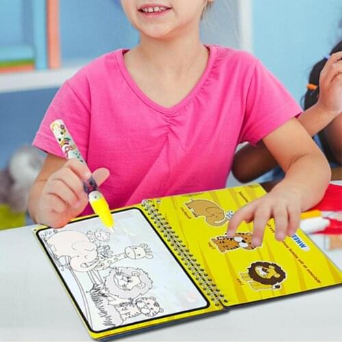 Color Changing Kids Drawing Book Ergonomic Paper Magical Water Coloring Painting Books Child Education Art Accessory Board