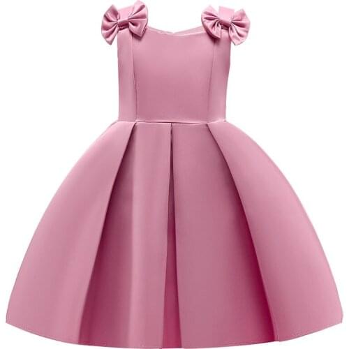 Girl dress sweet bow lace puffy dress princess dresses for children stage catwalk costumes wedding party dress girl prom dress