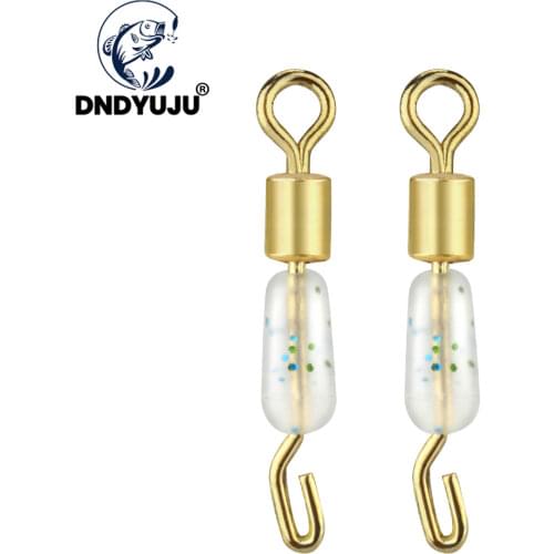 DNDYUJU 50pcs Ball Bearing Swivel Solid Rings Quick Fast Link Connector Fishing Hook With Hooked Snap Fish Accessories