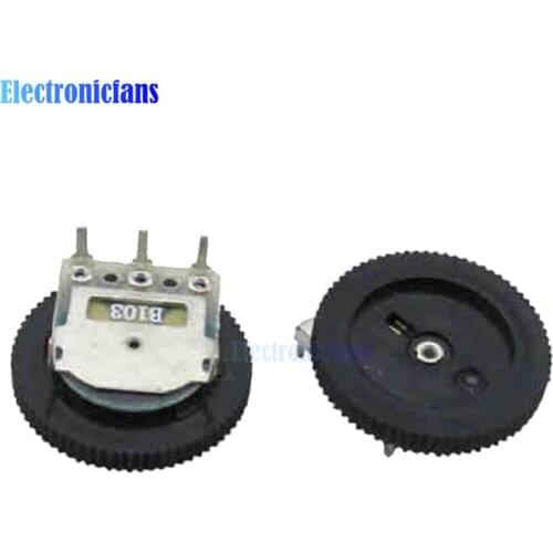 10pcs Dual Potentiometer B103 10K Audio Potentiometer Diameter