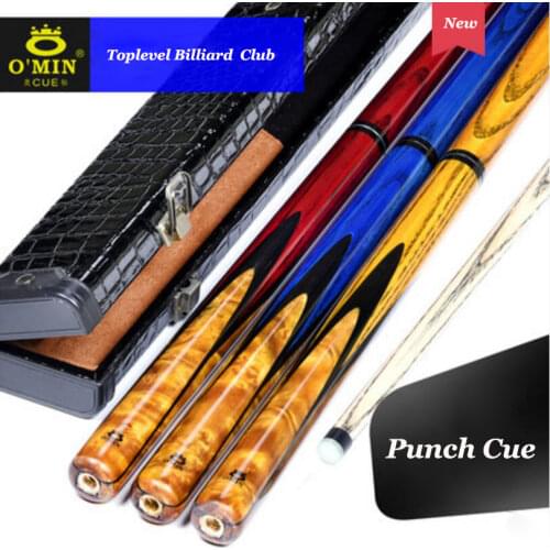 O'MIN Punch&Jump Cue Punch&Jump Sticks 13.8mm Tips North American maple 5A+ Wood Cue Billiard Jump Cue Punch Stick Billiard Cue