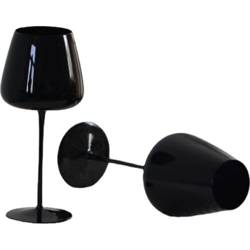 Collection Level 500-650ml Black Magic Graceful Figure Goblet Slightly Luxury Crystal Bordeaux Burgundy Cup Art Gift Wine Set