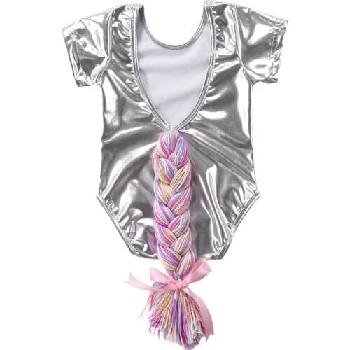 Newborn Baby Girls Sparkle Bodysuit Jumpsuit Horsetail Costume Outfits Set Clothes Size 0-18M