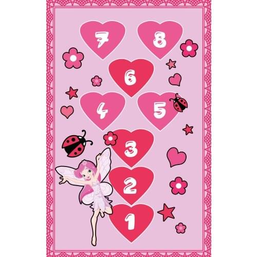 Hopscotch 3 Patterned Carpet ,Non Slip Floor Carpet,Teens Carpet,Kids Carpet,Turkish Rug