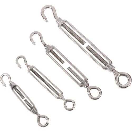 M4-M6 Turnbuckle Bolt Hook Rigging Eye Screw Wire Rope Tensioning Connector