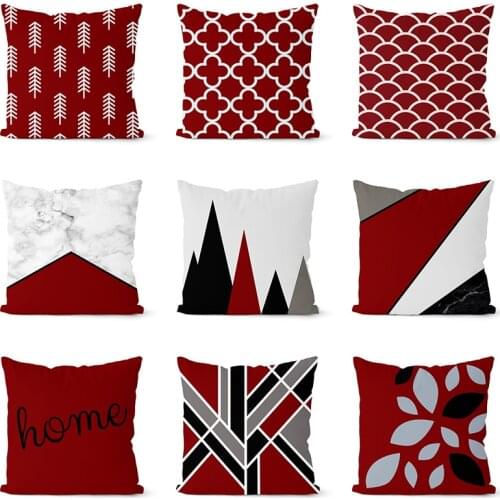 Wine Cushion Cover 45*45cm Polyester Geometric pillow cover decorative Pillows Home Decoration Throw Pillowcase