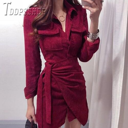 2020 New Spring Women Dress Bandage Temperament Slim Female Dresses