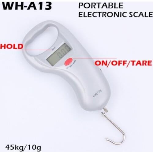 ESPLB 0-10KG/5g 10-45KG/10g Portable Digital Scale Fishing Hanging Electronics Weighing Scale with 1M Tape Measure Backup Light