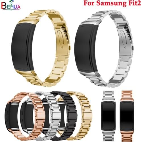 Stainless Steel Wristband watchband For Samsung Fit 2 smart watch Replacement fashion strap Bracelet For Samsung Fit 2 SM-R360