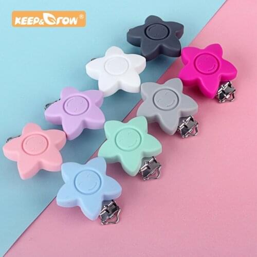 Baby Smile Silicone Nipple Clips 3pcs Pacifier Chain Clip Accessories DIY Baby Chew Dummy Chain Silicone Beads Child Nursing Toy