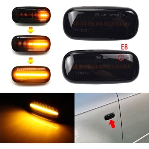 Flowing Water Blinker LED Dynamic Turn Signal Light For Audi A3 S3 8P A4 B6 B8 B7 S4 RS4 A6 S6 C5 Side Marker Flashing Indicator