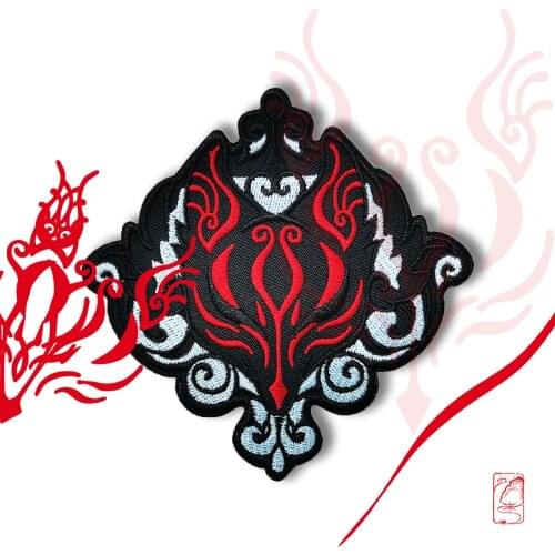 Red Fox Embroidery Patches for Clothing Iron on Patch Jeans Punk Accessories Cheap High Quality Patches DIY