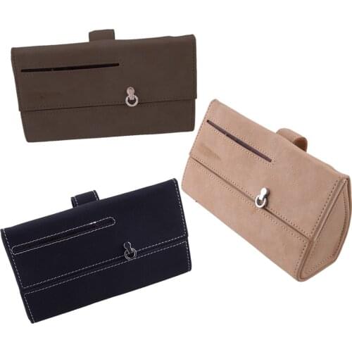 Car Sun Visor Sunglasses Eyewear Card Ticket Organizer Holder Case Box Tray Universal