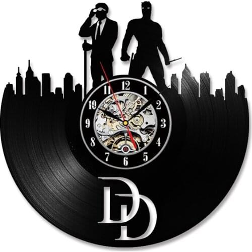Famous American Film Vinyl Record Wall Clock Movie Room Decor Silent Non Ticking Wall Watch Film Lovers Gift