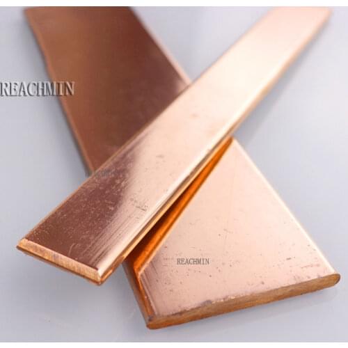 4pcs T2 Red Copper Bar Red Copper Bar Flat Square Copper Bar Copper Bar 3 4 5 6 8 10 20 30 40 50 mm