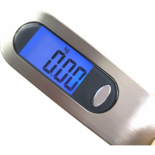 50KG Portable Electronics Handled Digital Weighing Steelyard Mini Luggage Scale for Fishing Hanging Hook Scale Kitchen Tool