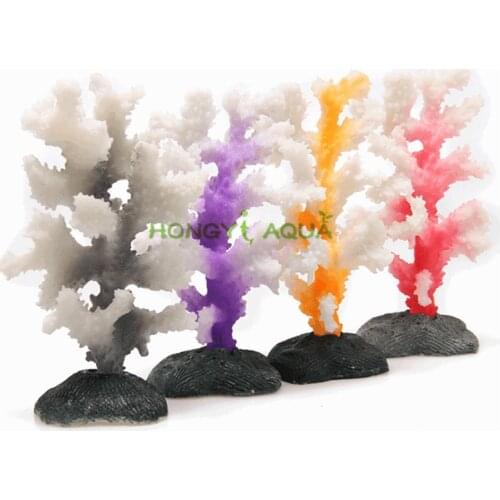 Fish tank landscaping decoration Simulated coral Sea urchin ball Silicone seaweed Luminous fluorescence simulation coral tree