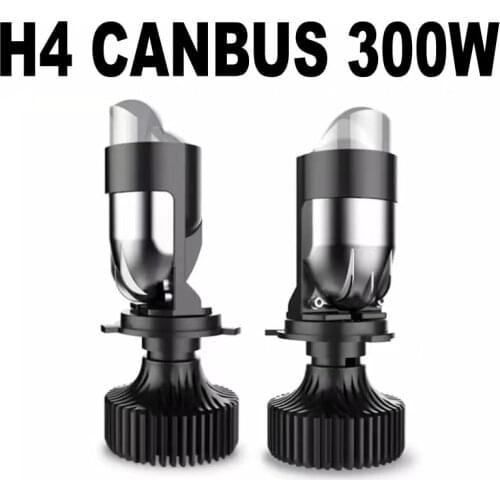 H4 LED Mini Lens Canbus H4 LED Projector Lenses 30000LM White Light Car Headlight Bulbs Projector Head Lamp Auto light LHD RHD