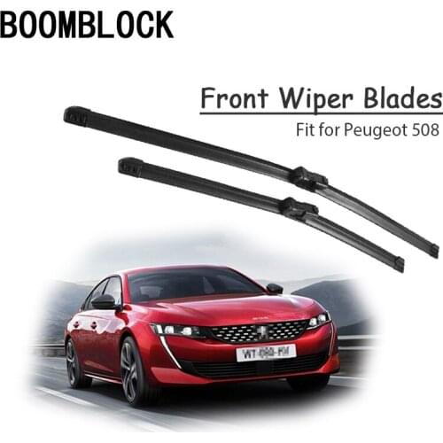 BOOMBLOCK For Peugeot 508 2010 2012 2013 2014 2015 Car Rubber Windscreen Wipers Blades Arm Kit Rain Brushes Accessories