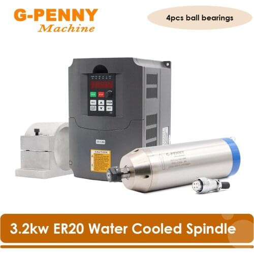 CNC 3.2kw ER20 Water cooled spindle 3.2kw updated water cooling spindle motor for CNC Router engraving machine