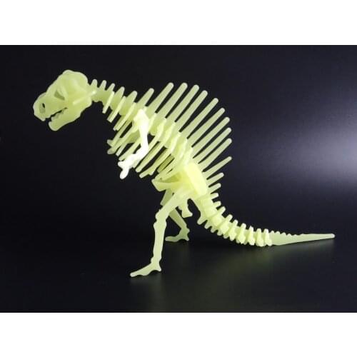 DIY dinosaur 3D puzzle Glowing Dinosaur Three-dimensional Luminous Toy