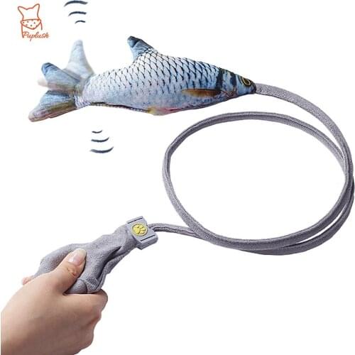 Interactive Cat Toys for Cats Pet Plush Cotton Airbag Cat Toy Dancing Fish for Indoor Simulation Fish Cat Accessories Scratcher