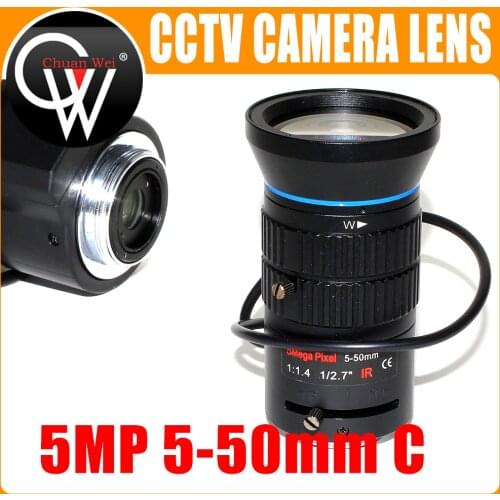 5.0Megapixel Varifocal HD CCTV Camera/ITS Lens 5-50mm C/CS Mount Auto iris F1.4 For IP Camera boxor HD Camera