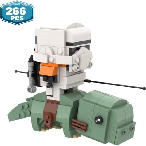 MOC Brickheadz A New Hope Star Movie Figures Tatooine Sandtroopers on Dewback Block Moc Soldier Model Building Blocks Boy Toys