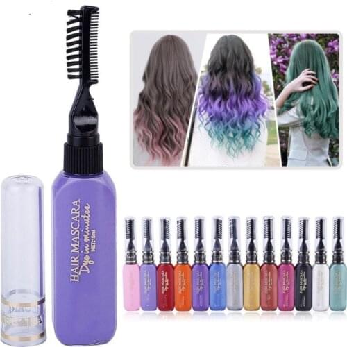 4 Colors Hair Color Cream Temporary Hair Dye Mascara Cream Non-toxic DIY Hair Dye Pen Hair Care