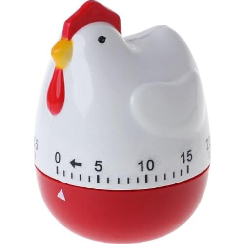 Cute Hen Shape Kitchen Cooking Timer Mechanical Countdown Clock Alarm Reminder Tool Home Decor