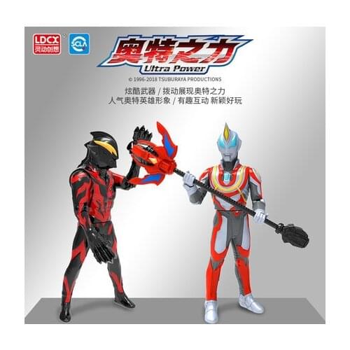 19cm Ultraman Geed Taiga Victory Belial Blu Rosso Cute Action Figures PVC Doll Collection Model Toys Childrens Holiday gifts