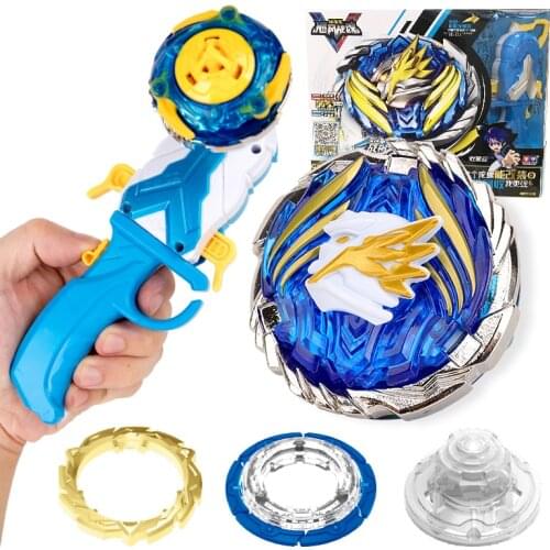 New Infinity Nado V Gyro Toy Metal Non Stop Battle Spinning Top with One-button 180 degree Flip Launcher for Child toy