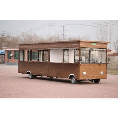New design customized food trailer mobile fast food truck customized wooden food cart trailer with fast delivery