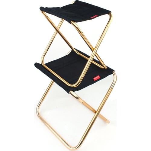New Outdoor Folding Fold Aluminum Chair Stool Seat Fishing Camping Outdoor Foldable Fishing Chair Light Weight Portable With Bag