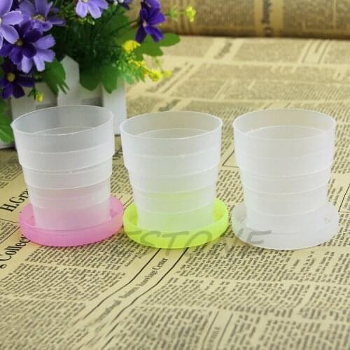Portable Folding Plastic Retractable Cup Telescopic Collapsible Outdoor Travel